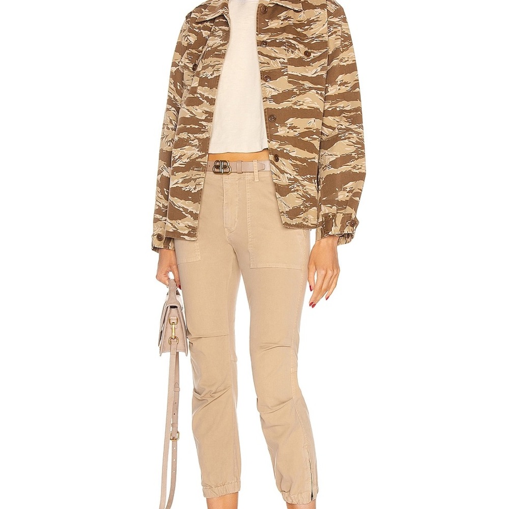 Nili Lotan  Cropped Military Pants in Desert Sand